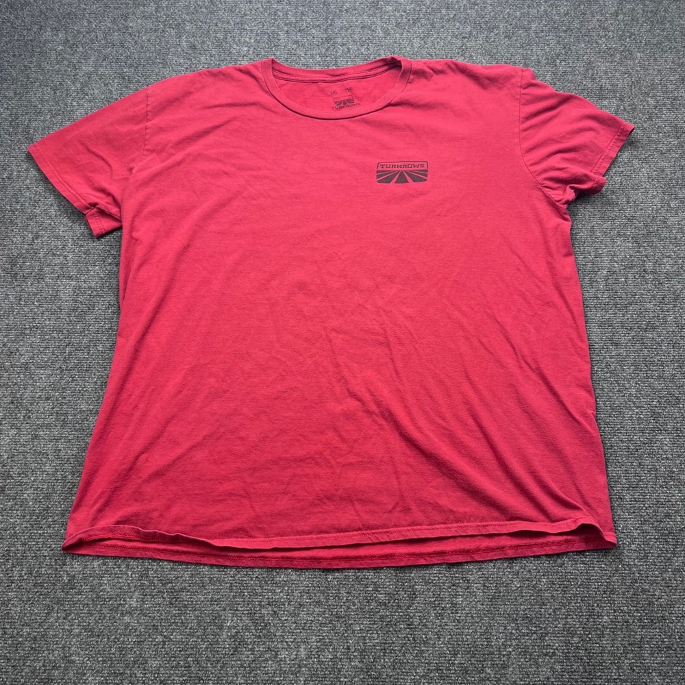 Turnrows Support Your Local Farmer Graphic Red Short Sleeve Tractor T-Shirt